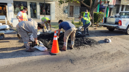 Santo Tomé: Vialidad Nacional finalizó el bacheo en la 7 de marzo