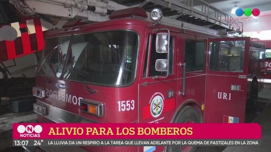 Con la lluvia llegó el alivio para los Bomberos de Santa Fe