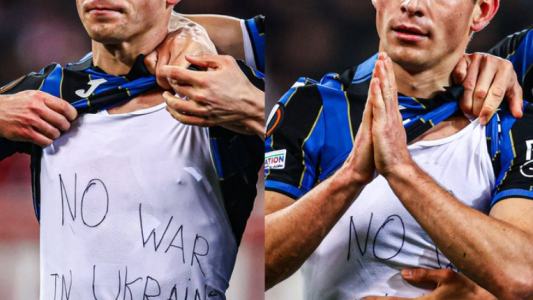 "Paren la guerra", el pedido de paz de un futbolista ucraniano en la Europa League
