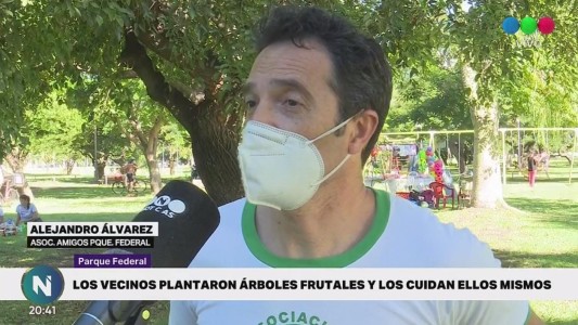Parque Federal: los vecinos plantaron árboles frutales