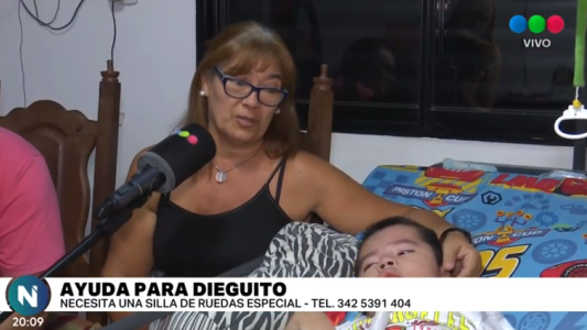 Todos por Dieguito: Tiene cuatro años y necesita una silla de ruedas para mejorar su calidad de vida
