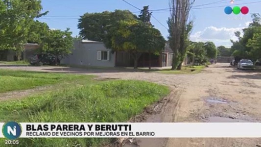 Los vecinos de Berutti y Blas Parera reclaman pavimento, iluminación y recolección de residuos