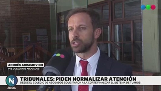 Abogados piden que se normalice la atención en Tribunales