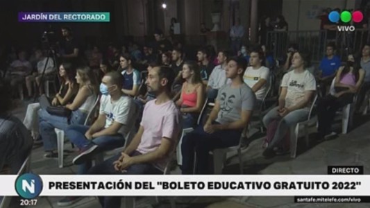 En el patio del Rectorado de la UNL, presentaron el Boleto Educativo Gratuito 2022