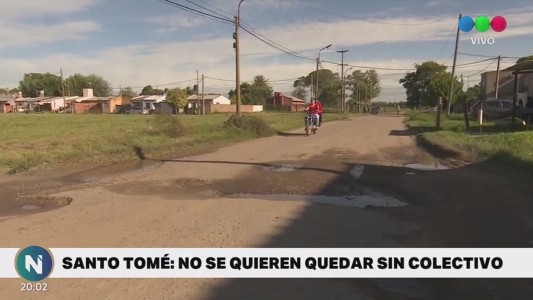Santo Tomé: vecinos reclaman que se quedaron sin colectivos por el estado de las calles
