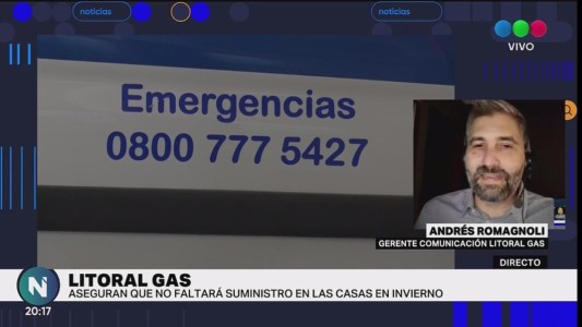 Desde Litoral Gas aseguran que es "muy difícil" que falte gas en los hogares