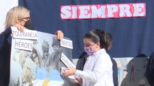 En Las Flores II también conmemoraron los 40 años de la Guerra de Malvinas