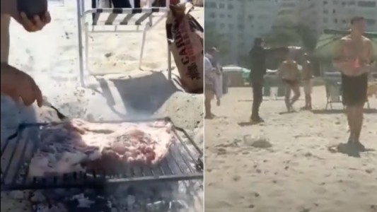 Tensión en Copacabana: hinchas de Talleres armaron un asado en la playa y la Policía les disparó para disuadirlos