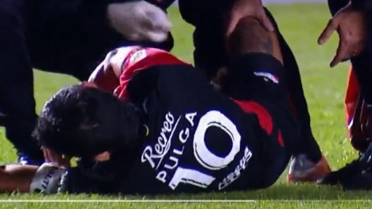 El Pulga se lesionó ayer durante el partido contra Estudiantes