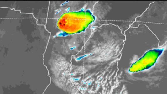 Hay alerta a corto plazo por tormentas fuertes para ocho departamentos de la provincia