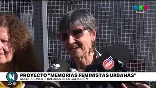 Se inauguró la tercer baldosa del proyecto "Memorias Feministas Urbanas"