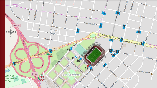 Los cortes de calles previstos por el partido de Colón con Cerro Porteño