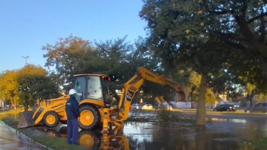 Finalizó la reparación de un caño averiado en Avenida Alem