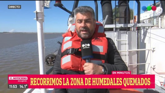Recorrida en el guardacostas por la zona de los humedales quemados