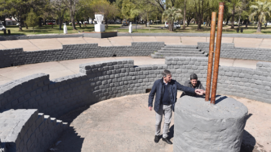 El nuevo sistema lumínico del Parque Garay ya tiene un 45% de avance