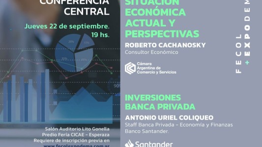 Antonio Uriel Coliqueo y Roberto Cachanosky disertarán este jueves sobre economía en FECOL + EXPODEMA