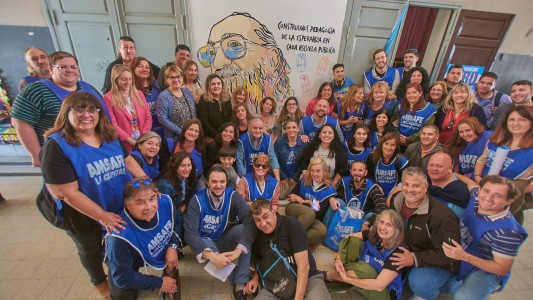 Paro de Amsafe y plan de lucha: descubrieron un mural por el día de las profesoras y los profesores
