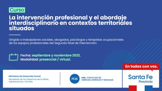 Abren la inscripción al curso de posgrado sobre la intervención profesional en contextos territoriales situados