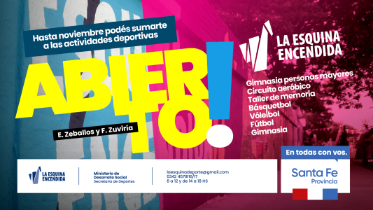 Continúan las actividades deportivas en La Esquina Encendida