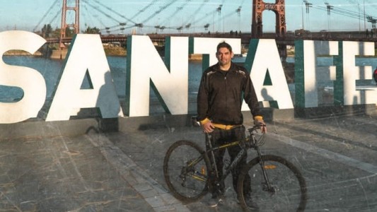 Ariel y su travesía a San Justo en bici