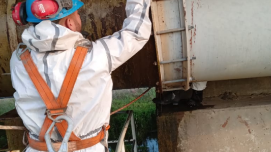 Finalizaron los trabajos de ASSA en el acueducto sobre el río Colastiné