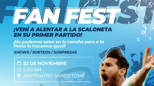 Santo Tomé tendrá su Fan Fest para ver a la Selección en el anfiteatro Municipal