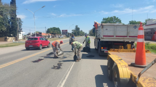 Continúan los trabajos de Vialidad Nacional sobre la RN 11 en santa Fe y alrededores