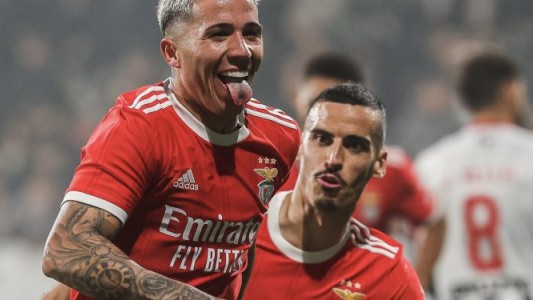 Enzo Fernández marcó un gol en su regreso a Benfica