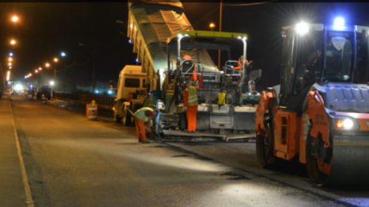 Vialidad Nacional realizará esta noche trabajos de bacheo entre el Puente Carretero y Cilsa