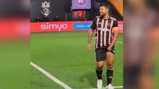 Agüero se lesionó en la Kings League: “Me rompí todo el aductor”