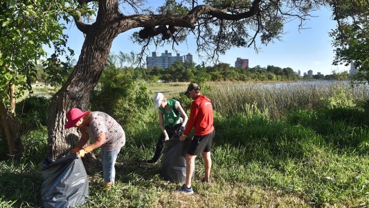 Gran participación de vecinos y voluntarios en la limpieza del Parque del Sur