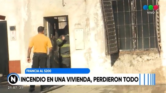 Se incendió una vivienda en Francia al 5200 y la familia perdió todo