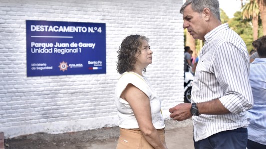 Emilio Jatón participó de la reapertura del destacamento N° 4 en el Parque Garay