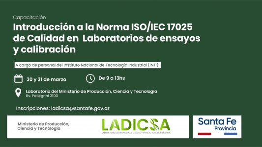 Organizan una capacitación en Calidad en Laboratorios de ensayos y calibración