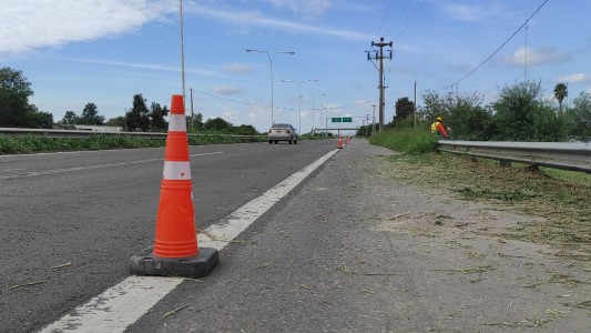 Solicitan precaución por tareas de mantenimiento en la Autovía Santa Fe-Paraná de la Ruta Nacional 168