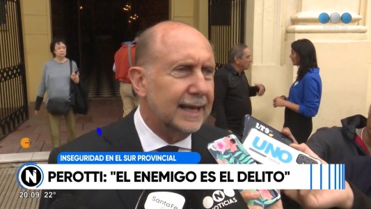 “El enemigo es el delito”, dijo Perotti y pidió evitar las “chicanas” sobre inseguridad