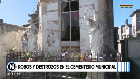 Vandalismo en el Cementerio Municipal: destrozos y un video viralizado