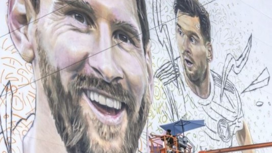 El impresionante mural de Messi que le dará la bienvenida en Miami