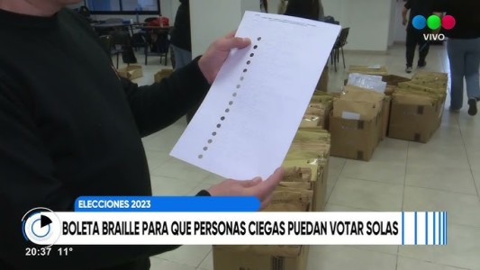 Boleta braille para que personas ciegas puedan votar solas