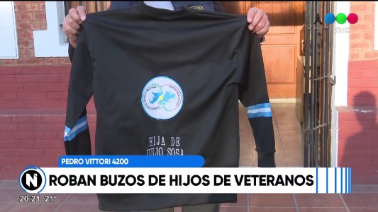 Robaron buzos de hijos de Veteranos de Malvinas