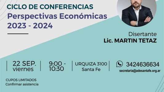 El economista Martín Tetaz llega a Santa Fe