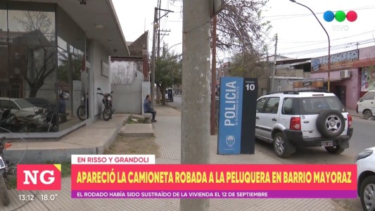 Apareció la camioneta que le robaron a la peluquera en barrio Mayoraz