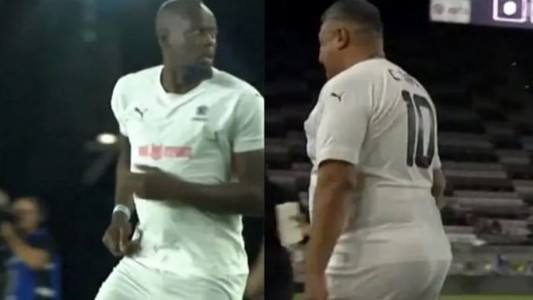 Se disputó el Partido de las Leyendas: Usain Bolt reemplazó a "Chiqui" Tapia