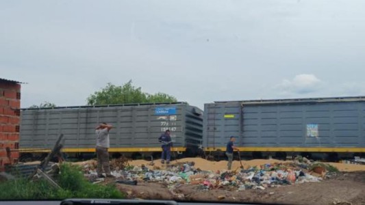 Barrio San Lorenzo: descarriló un tren y se robaron maíz y soja