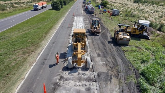Avanzan las obras de reparación de la autopista Santa Fe - Rosario
