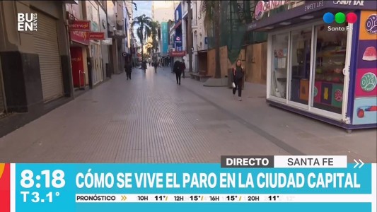 Para la CGT Santa Fe, "el paro es contundente en todo el país"