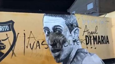 Rosario: Aparecieron pintadas contra Ángel Di María