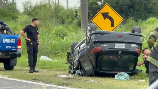 Una mujer resultó herida tras un vuelco en la Circunvalación Oeste