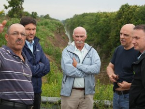 Pullaro recorrió las obras terminadas en los canales Arroyo Aguiar y Las Mandarinas