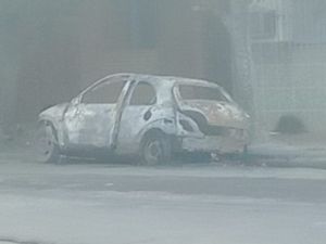 Se incendió un automóvil en Barrio Sur